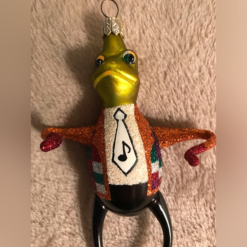 Slavic Treasures “Frog Astaire” ornament